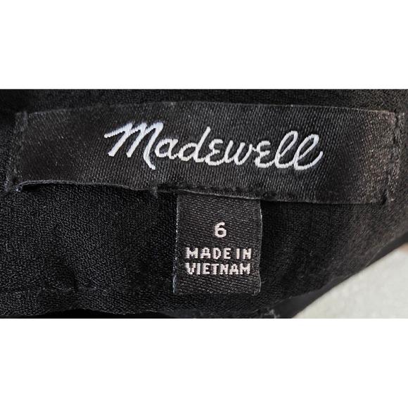 Madewell Womens 6 Black The Rosedale High Rise Straight Pants in Crepe - Picture 13 of 15